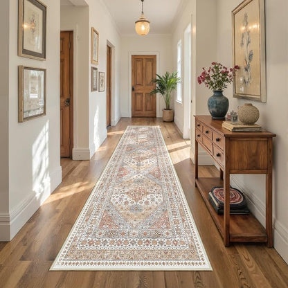2.5x10 Kitchen Runner Rug Non Slip Vintage Washable Rugs, Carpet Runner - Image 5