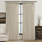 Extra Long 144 Inch Warm Beige Light Filtering Large Curtains by PleatedDrapes