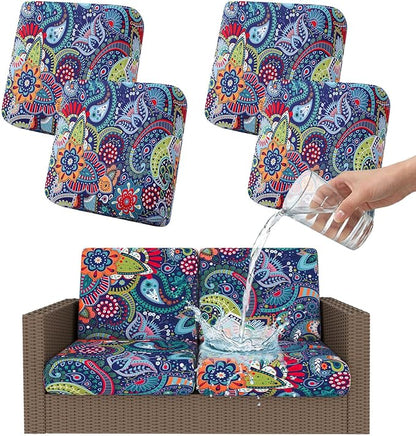 Smiry Waterproof Patio Cushion Covers, Stretch Outdoor Furniture Covers | Couch by Smiry