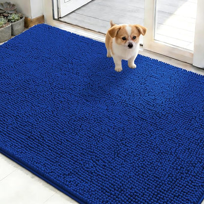 OLANLY Dog Door Mat for Muddy Paws 50x30, Super Absorbent Chenille Mud Mat | by OLANLY