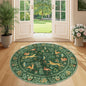 DUKINO 4ft Round Rug, Washable Animal Small Round Area Rug Non Slip, by DUKINO