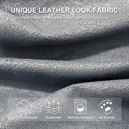 ANARACHON Leather Look Recliner Couch Cover, 8-Pieces Stretch Recliner Sofa - Image 5