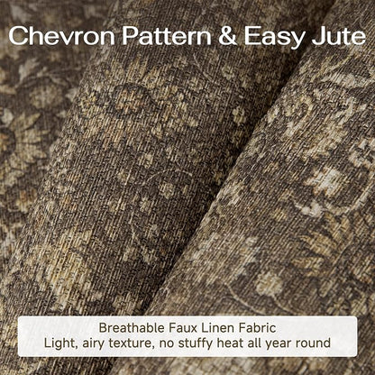3x5 Brown Linen Look Washable Area Rug - Image 6