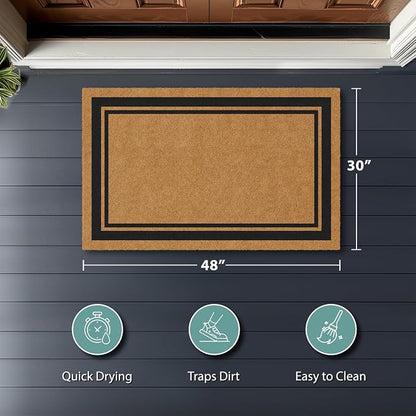 Barnyard Designs Natural Coco Coir Non-Slip Doormat | Heavy-Duty Welcome Mat - Image 3