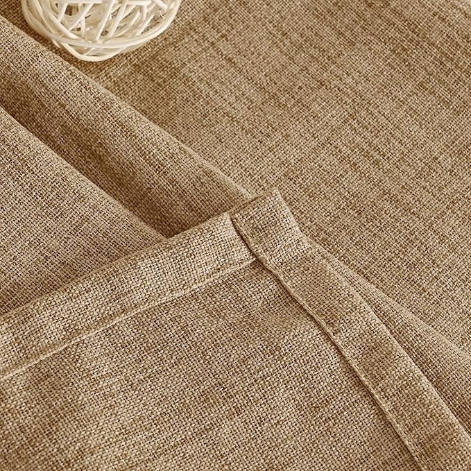 YoungsTex Burlap Toffee Curtains 68 Inch Length - Image 8