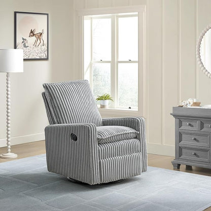 Oxford Baby Uptown Upholstered Glider Recliner Rocking Chair 360° Swivel - Image 2