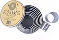9 Piece Extra Large Chef Grade Plain Round Pastry/Cookie Cutter Set - Extra Thick Premium 18/8 304 Stainless Steel - Marked Size for Professional Chefs and Ambitious Home Cooks