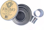 9 Piece Extra Large Chef Grade Plain Round Pastry/Cookie Cutter Set - Extra Thick Premium 18/8 304 Stainless Steel - Marked Size for Professional Chefs and Ambitious Home Cooks