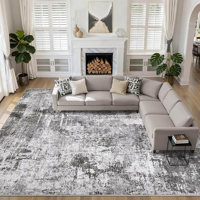 LOONGRUG 10x14 Area Rugs Washable Large Neutral Modern Living Room Rug | by LOONGRUG