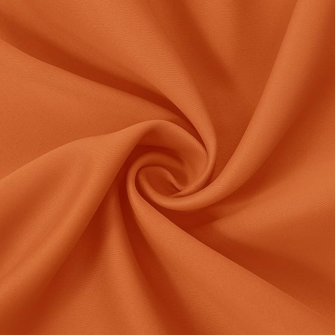 Orange Blackout Curtains 42 x 63 Inch Length/Set of 2 Curtain Panels/Thermal - Image 5