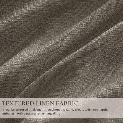 Dark Flax 100 Inch Blackout Pinch Pleated Curtains 2 Panel Set, Taupe | Thick - Image 3
