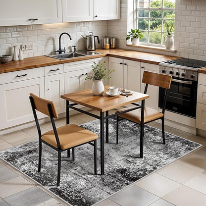 3x4 Washable Entryway Rug – Non-Slip Modern Abstract Small Area Rug - Image 5