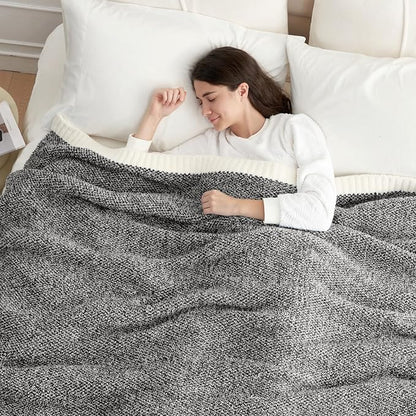 Snuggle Sac Queen Size Bedding Blanket Black, Super Soft Warm Cozy Bed Blankets - Image 3
