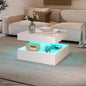 HedoAjim Small White Led Coffee Table by HedoAjim