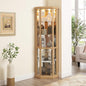 Corner Curio Cabinet, 150lbs Heavy Duty Glass Display Cabinet by Trunback