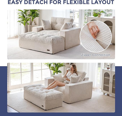 MAXYOYO Sectional Sofa Couch and Chaise Lounge, L Shaped Modern Cloud Couch - Image 4