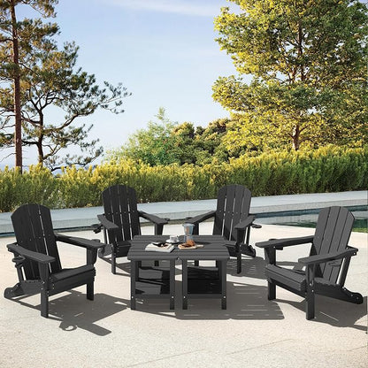 SERWALL Adirondack Table Set of 6, Outdoor Side Table- Gray - Image 9