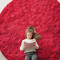 OLANLY Red Round Rugs for Bedroom by OLANLY