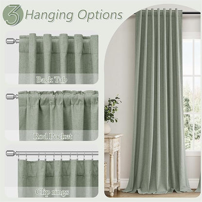 100% Blackout Curtains 120 Inch Length 2 Panels Set - Image 6