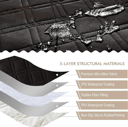 Genina Waterproof Couch Cover, Washable Anti-Slip 78inch Sofa Covers - Image 5