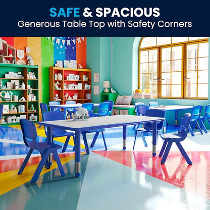 Flash Furniture Wren Adjustable Classroom Activity Table - Image 3
