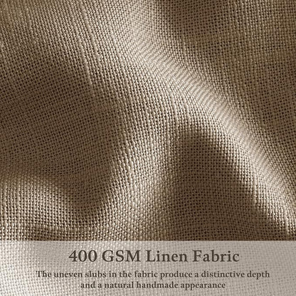 Latte Pinch Pleated Linen Light Filtering Memory Shaped Curtains 50Wx86L | Flax - Image 5