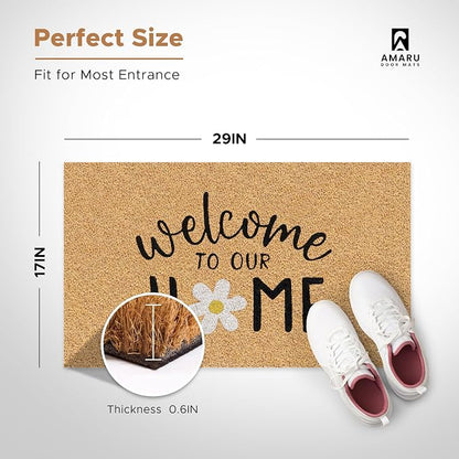Coir Welcome Mat, Welcome to Our Home, 17x29 in | 100% Natural Coir, - Image 3