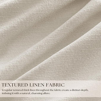 92 Inch Long Pinch Pleated Blackout Curtains Natural - Image 2