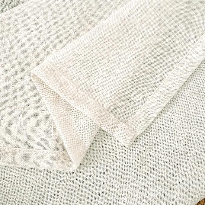 Cream Linen Curtains 84 inch Length - Image 9