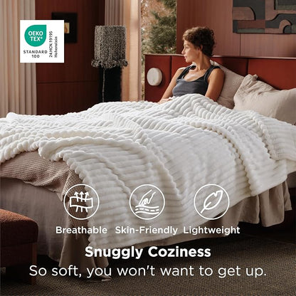 Bedsure Soft Cozy Queen Size Fleece Blanket - Image 3