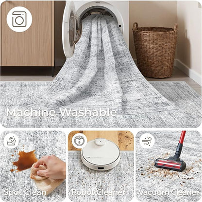 8x10 Area Rugs for Living Room, Large Washable Rug, Dining Room, Low Pile - Image 8