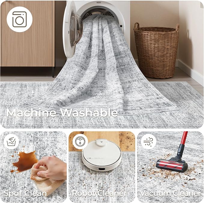 2x12 Runner Rug Non Slip, Washable Hallway Runner Rug, Laundry Room, Soft - Image 8
