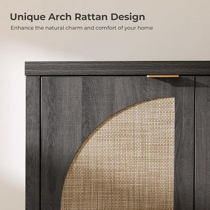 SICOTAS Rattan Sideboard Buffet Cabinet - Image 6
