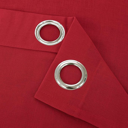 YoungsTex Red Linen Curtains 63 Inch Length - Image 9