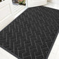 OLANLY Front Door Mat Outside 59x34, All-Season Absorbent Rubber Doormat | Black by OLANLY