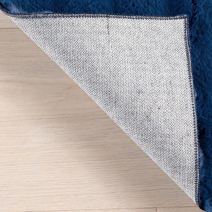 nuLOOM Jeni Navy Checkered Washable Area Rug - Image 4