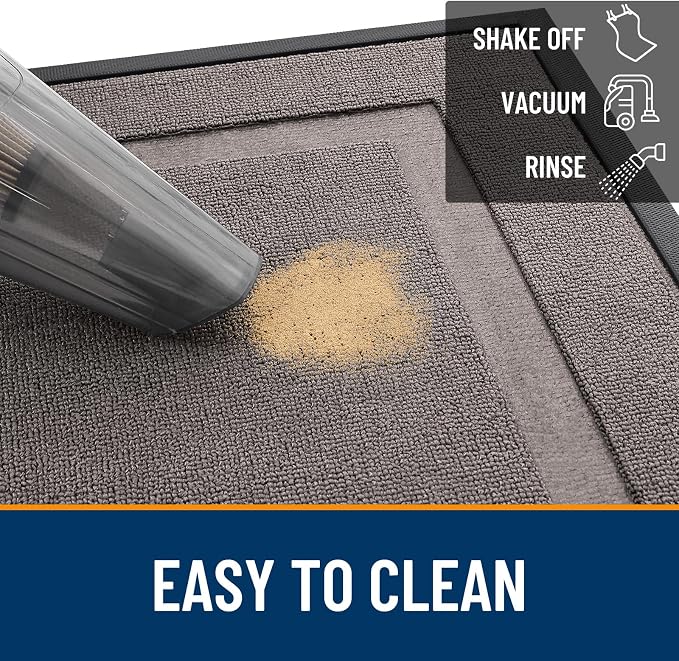 OLANLY Front Door Mat Outside 59x23, All-Season Heavy-Duty Rubber Doormat | - Image 5