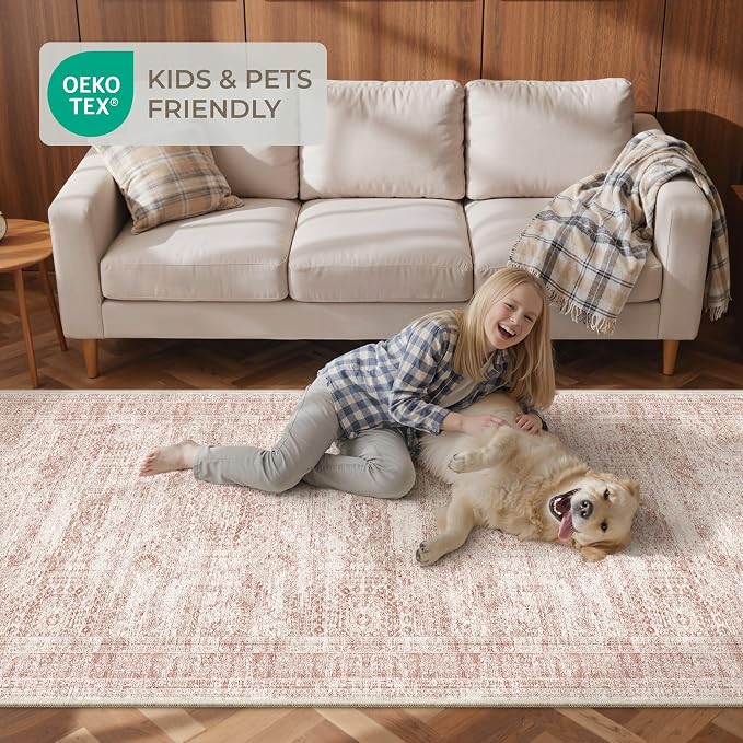 2x6 Runner Rug Non Slip, Washable Hallway Runner Rug, Nursery Room, Soft Runner - Image 9