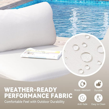 Crestlive Products Outdoor Oversized Loveseat Set, Patio Conversation Sets - Image 6