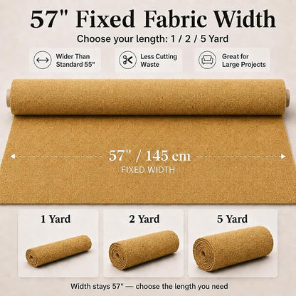 Mini Chenille Linen Blend Upholstery Fabric by the Yard, 57 Inch Wide Soft - Image 3