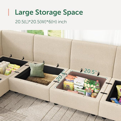 HONBAY Modular Sectional Couch L Shaped Sectional Sofa - Image 6