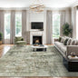 Soalmost Abstract Area Rug 6x9 for Living Room Washable Rugs Green Black | by Soalmost