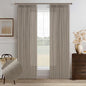 Linen Taupe Pinch Pleat Memory Shaped Light Filtering Curtains 96 Inch Long | by Twodrapes