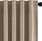 Topfinel Taupe Burlap Linen Blackout Curtains 63 Inches Long 2 Panels by Topfinel