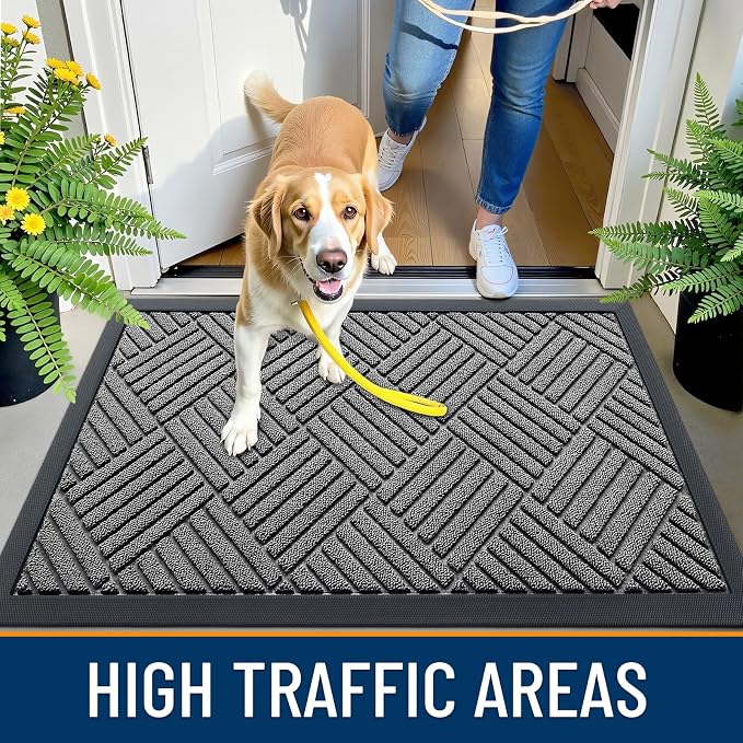 OLANLY Front Door Mat Outside Entrance 47x17, Waterproof Heavy-Duty Doormat | - Image 6