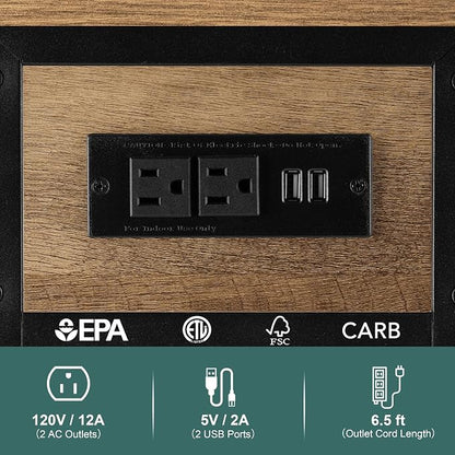 Yoobure End Table with Charging Station, Flip Top Side Table with USB Ports and - Image 5