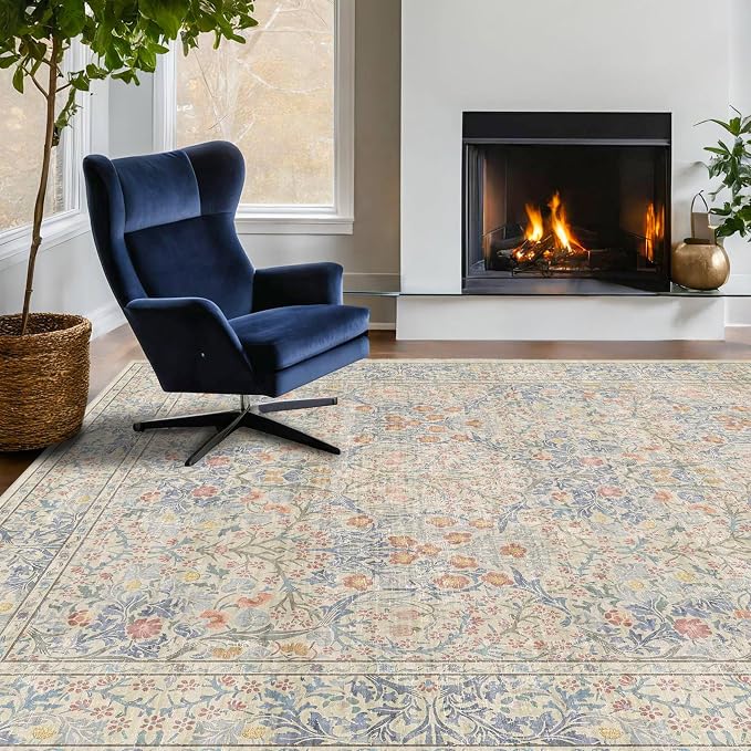 7x10 Washable Rug for Living Room by HazoHaus