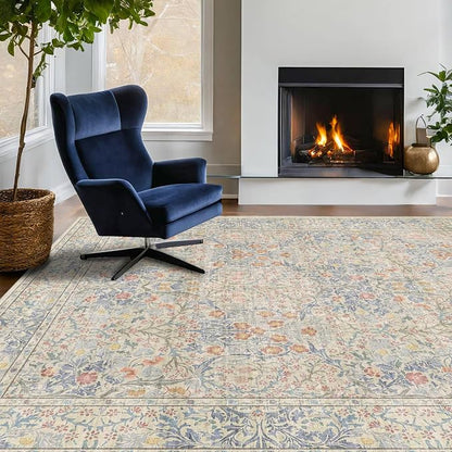 Washable Dining Room Rugs, 7x9 Area Rug by HazoHaus