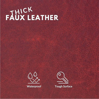 Faux Leather Fabric, Thick Durable Synthetic Repholstery Leather Vinyl - Image 2