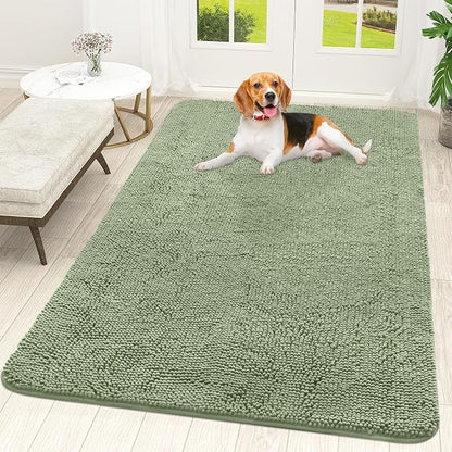 OLANLY Dog Door Mat for Muddy Paws 59x35, Super Absorbent Chenille Mud Mat | by OLANLY